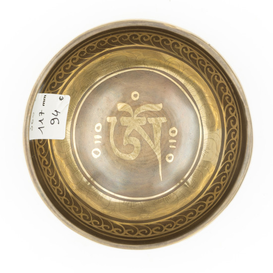 Bol chantant tibétain GRAVÉ - note DO - 520 hz - 360 gr - 11,7 cm
