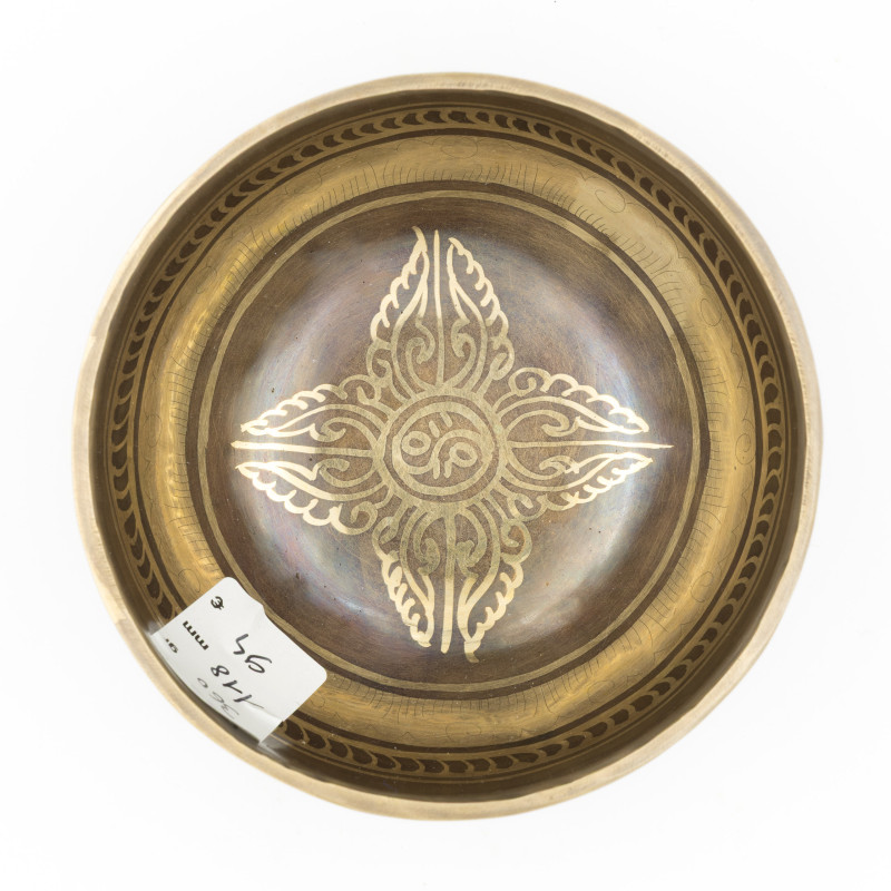 Bol chantant tibétain GRAVÉ - note DO - 520 hz - 360 gr - 11,8 cm