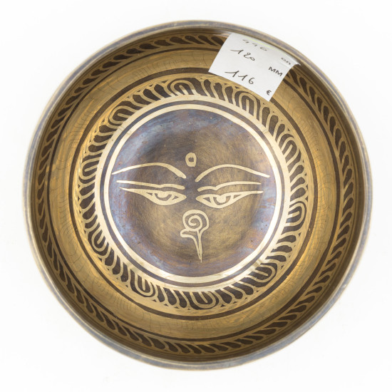 Bol chantant tibétain GRAVÉ - note DO - 524 hz - 446 gr - 12 cm