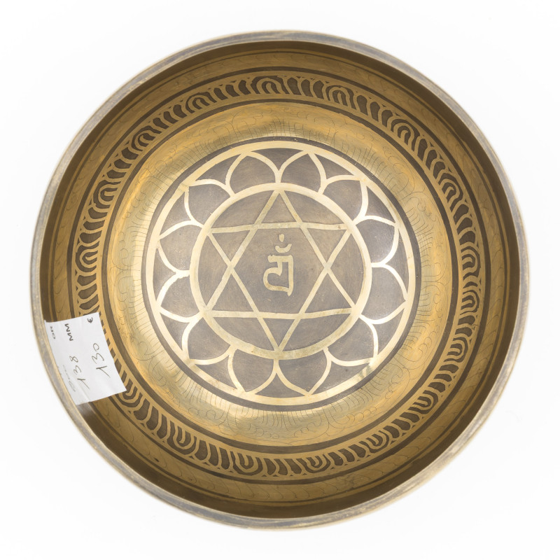 Bol tibétain GRAVÉ - note FA dièse - 363 hz - 500 gr - 13,8 cm