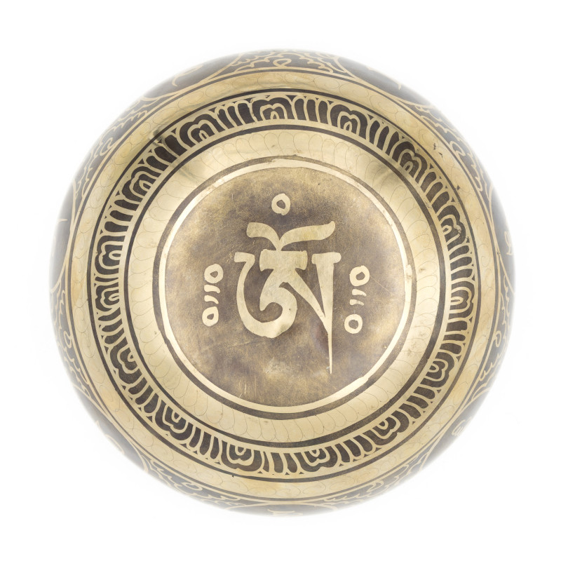 Bol chantant GRAVÉ - note FA dièse - 363 hz - 539 gr - 13,7 cm