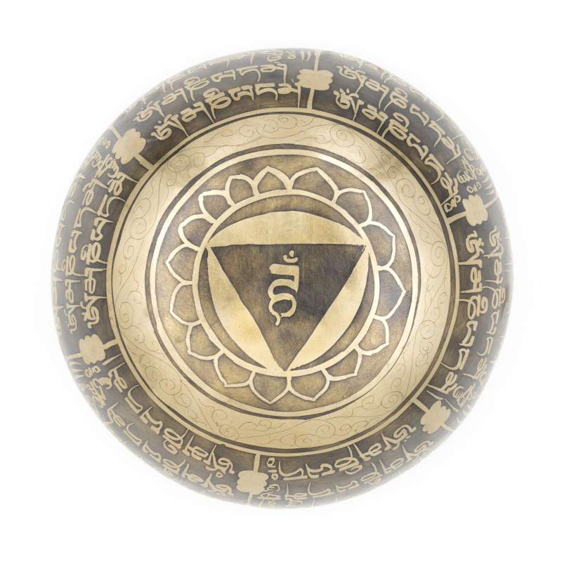 Bol chantant GRAVÉ - note FA dièse - 367 hz - 440 gr - 13,2 cm