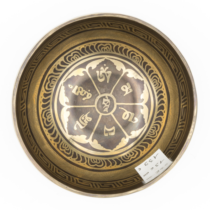 Bol tibétain GRAVÉ - note FA dièse - 370 hz - 532 gr - 13,6 cm