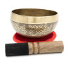 Bol chantant tibétain GRAVÉ - note LA - 436 hz - 505 gr - 12,8 cm