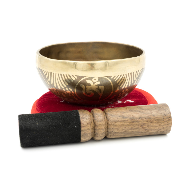 Bol chantant tibétain GRAVÉ - note MI - 648 hz - 282 gr - 10,3 cm