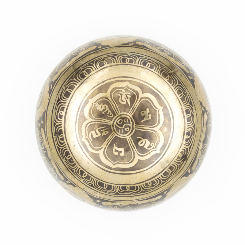 Bol chantant gravé - note RÉ dièse - 155 hz - 1,371 kg - 21,9 cm