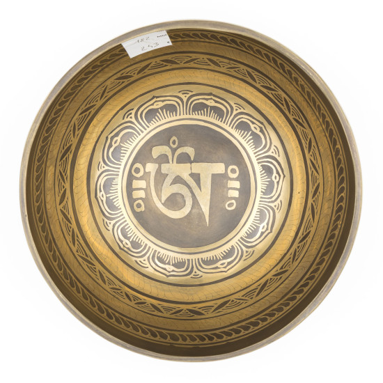 Bol tibétain GRAVÉ - note SI bémol - 232 hz - 935 gr - 18,2 cm