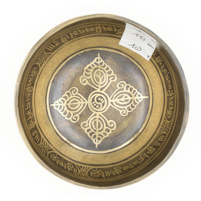 Bol chantant GRAVÉ - note SI bémol - 463 hz - 404 gr - 11,5 cm