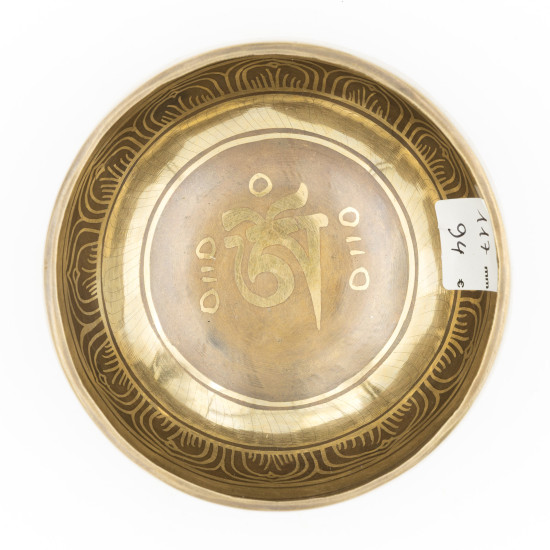 Bol tibétain GRAVÉ - note SI bémol - 477 hz - 358 gr - 11,7 cm