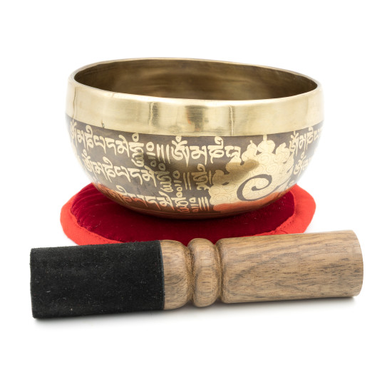 Bol chantant tibétain GRAVÉ - note SI - 499 hz - 372 gr - 11,6 cm