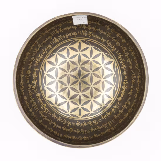 Bol tibétain GRAVÉ - note SOL dièse - 205 hz - 1,613 kg - 22,3 cm