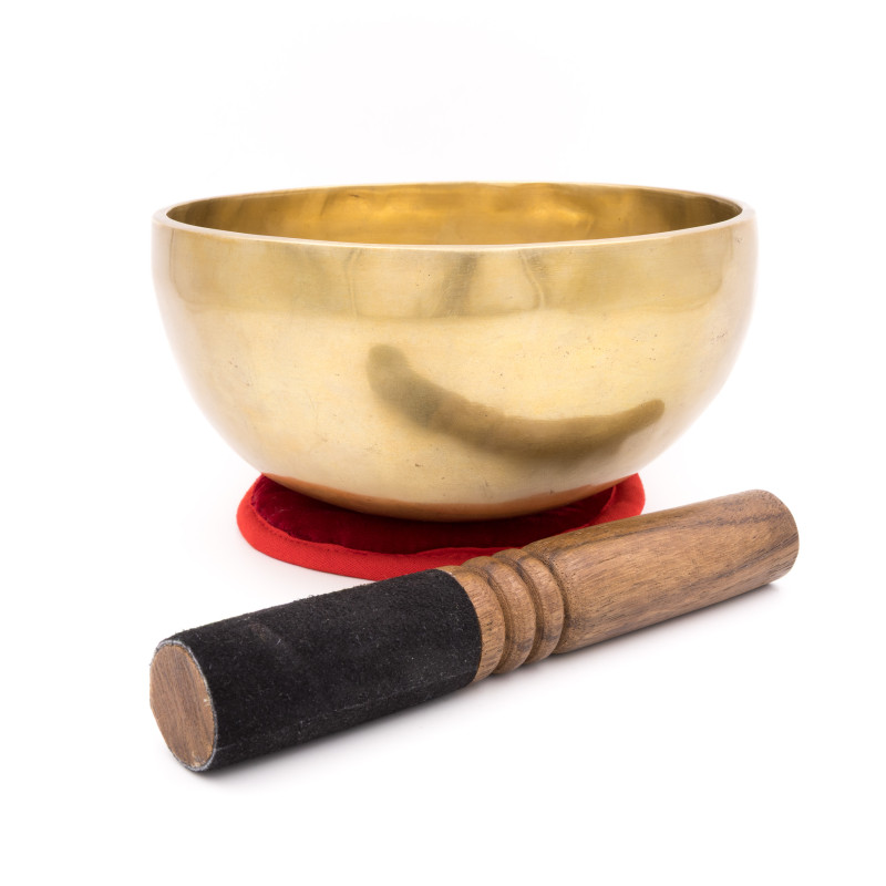 Bol chantant tibétain NATUREL - note DO - 255 hz - 935 gr - 17,5 cm
