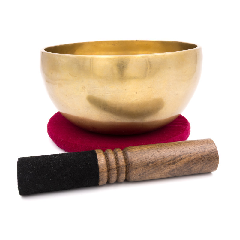 Bol chantant tibétain NATUREL - note DO - 257 hz - 917 gr - 18 cm