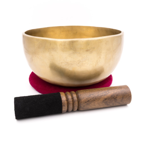 Bol chantant tibétain NATUREL - note DO - 266 hz - 1,089 kg - 18,5 cm