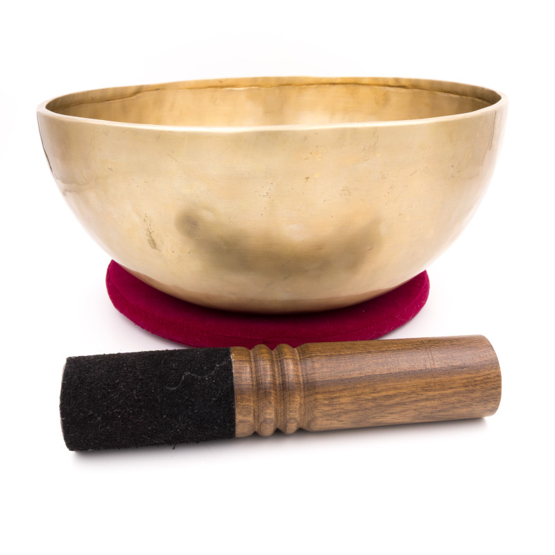 Bol chantant tibétain NATUREL - note LA - 110 hz - 1,766 kg - 26,4 cm