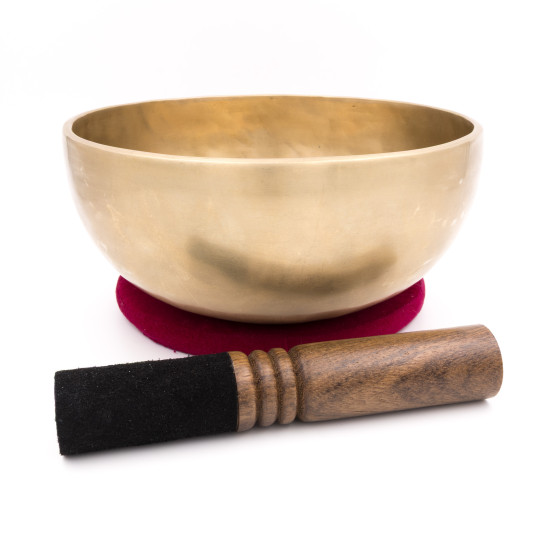 Bol chantant tibétain NATUREL - note LA - 220 hz - 1,133 kg - 20,3 cm