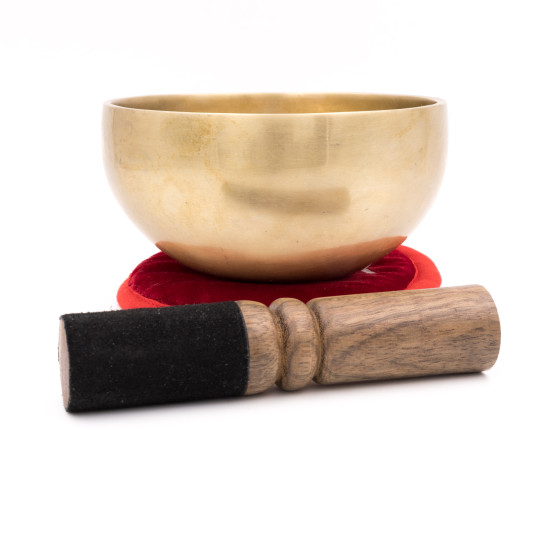 Bol chantant tibétain NATUREL - note LA - 444 hz - 448 gr - 12,8 cm