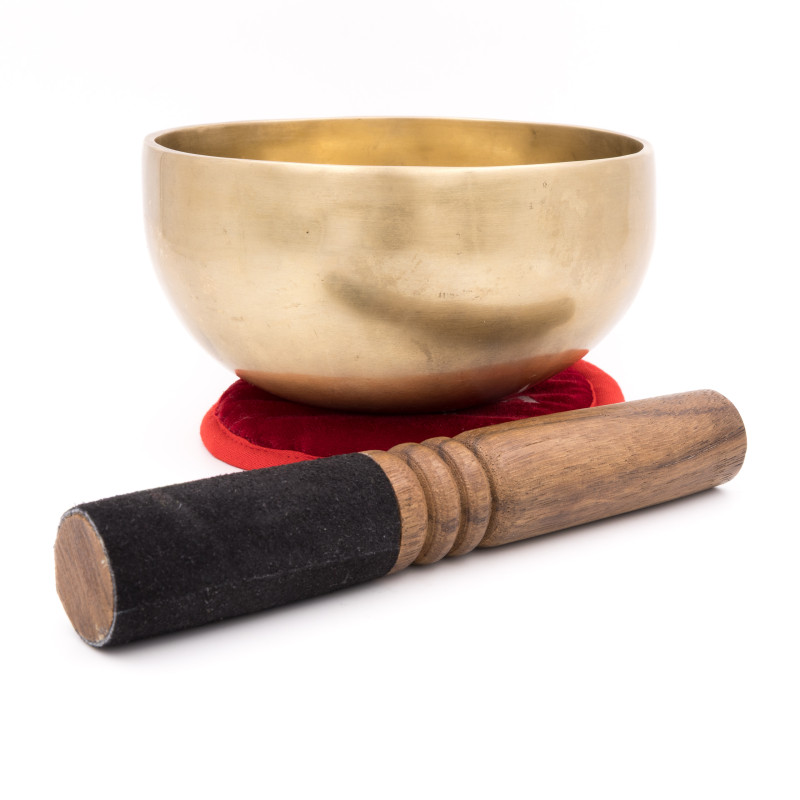 Bol chantant tibétain NATUREL - note MI - 325 hz - 525 gr - 14,5 cm