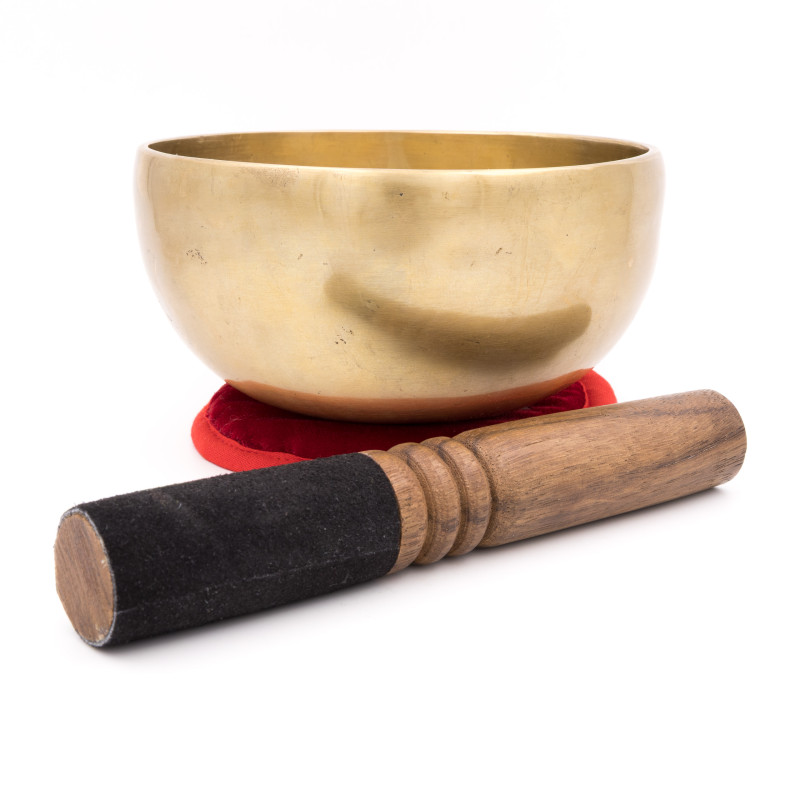 Bol chantant tibétain NATUREL - note MI - 336 hz - 612 gr - 14,8 cm