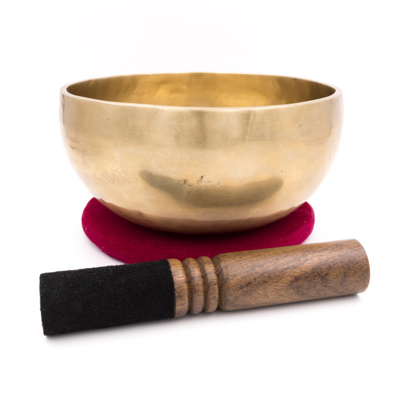 Bol chantant tibétain NATUREL - note SI - 243 hz - 1,017 kg - 19 cm