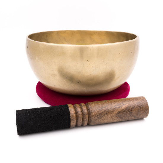 Bol chantant tibétain NATUREL - note SOL - 194 hz - 1,014 kg - 18,7 cm