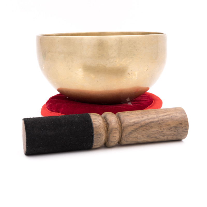 Bol chantant tibétain NATUREL - note SOL - 396 hz - 489 gr - 13 cm