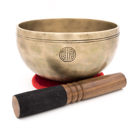 Bol chantant tibétain FULL MOON - note RÉ - 287 hz - 771 gr - 16,6 cm