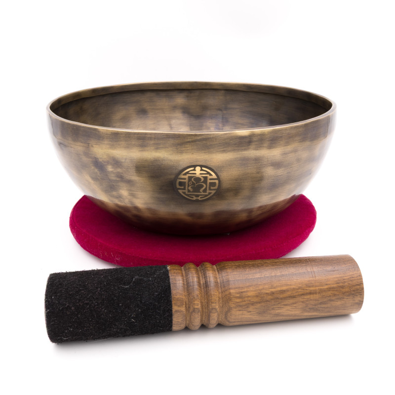 Bol tibétain OM SAJAN - note DO dièse - 137 hz - 1,32 kg - 23,1 cm
