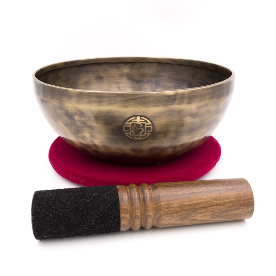 Bol tibétain OM SAJAN - note DO dièse - 137 hz - 1,32 kg - 23,1 cm