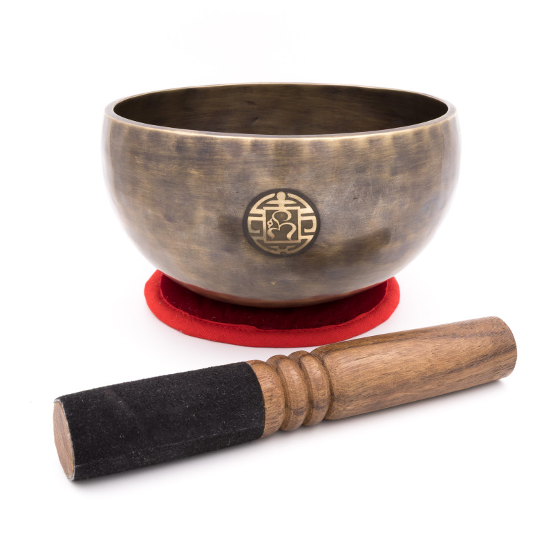 Bol tibétain OM SAJAN - note MI - 321 hz - 825 gr - 15,8 cm