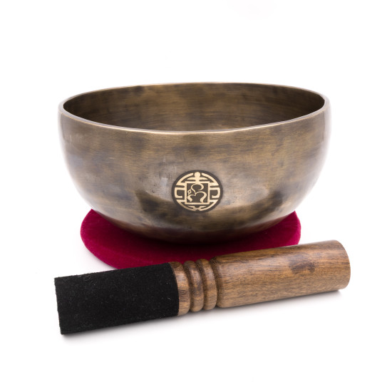 Bol tibétain OM SAJAN - note SI bémol - 235 hz - 1,16 kg - 19,4 cm