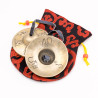 Cymbales tibétaines 5 métaux Om Mani Padme Hum - 7 cm - 225 gr
