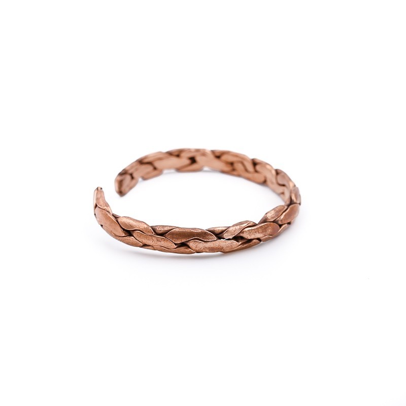 Bracelet en cuivre tressé en écailles de serpent
