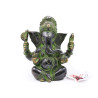 Statuette de Ganesh assis en laiton - couleur noire