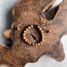 Bracelet en bois de santal et perle tibétaine