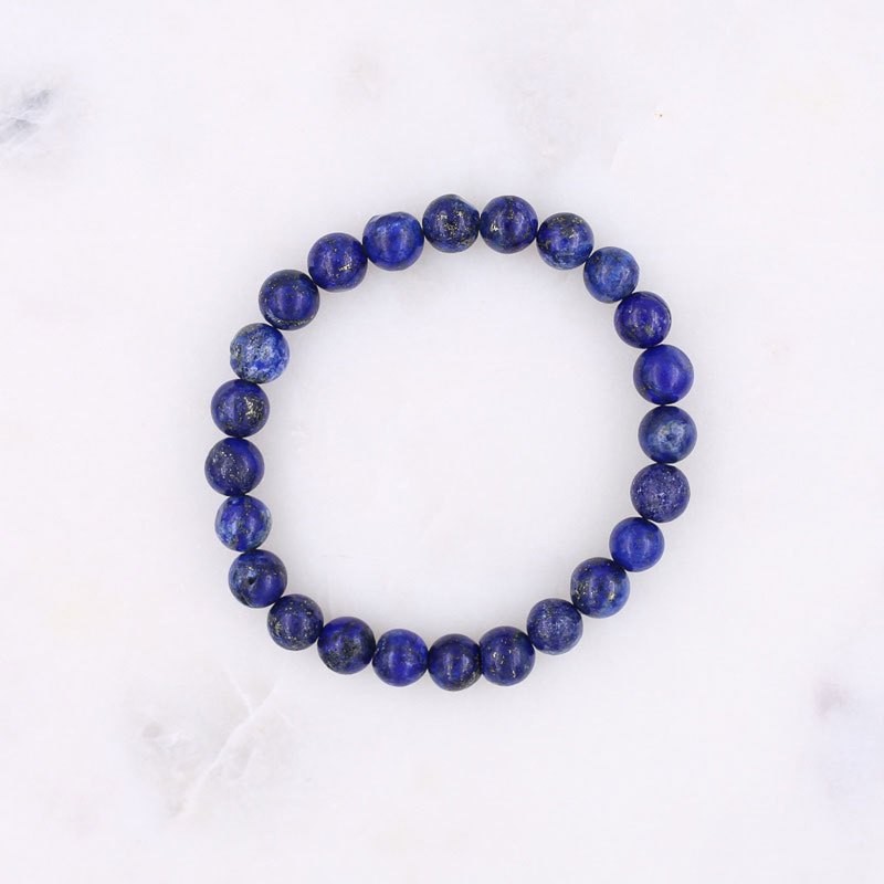 Bracelet en lapis lazuli véritable pour homme ou femme