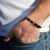 Bracelet triple protection - perles en pierres de 8 mm