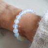 Bracelet opale - perles en pierres de 8mm