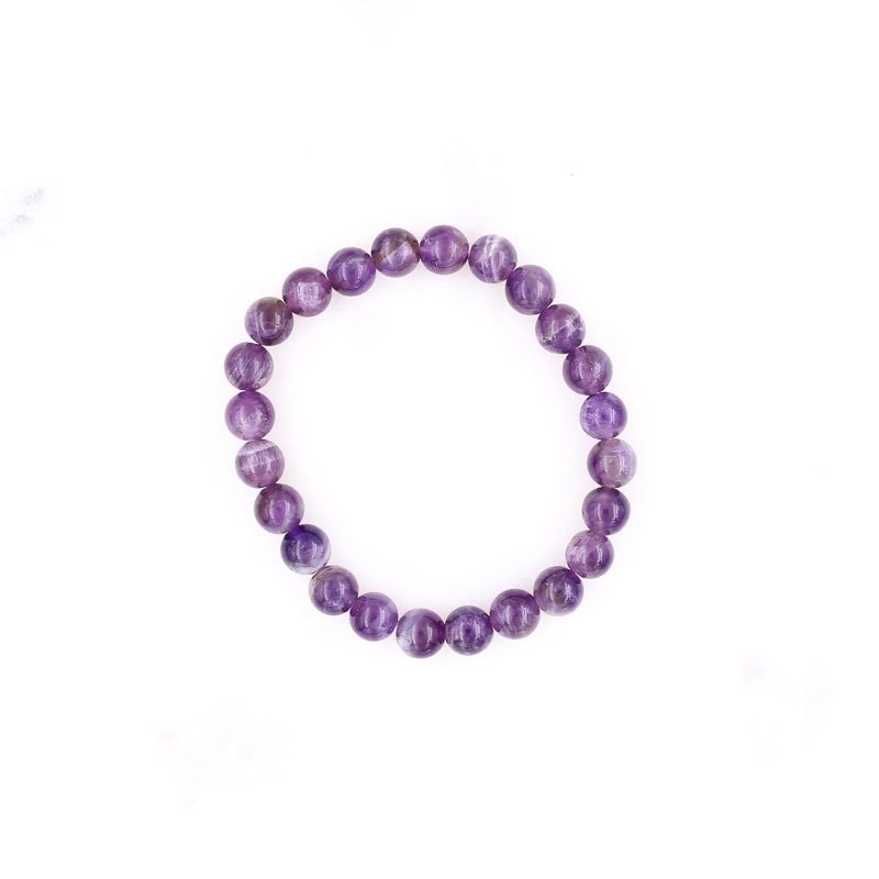 Bracelet améthyste - perles en pierres de 8 mm
