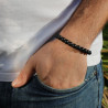 Bracelet shaligram - perles en pierres de 8mm