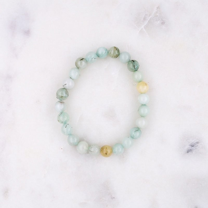 Bracelet amazonite multicolore - perles en pierres de 8mm