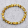 Bracelet oeil de tigre doré - perles en pierre de 8mm