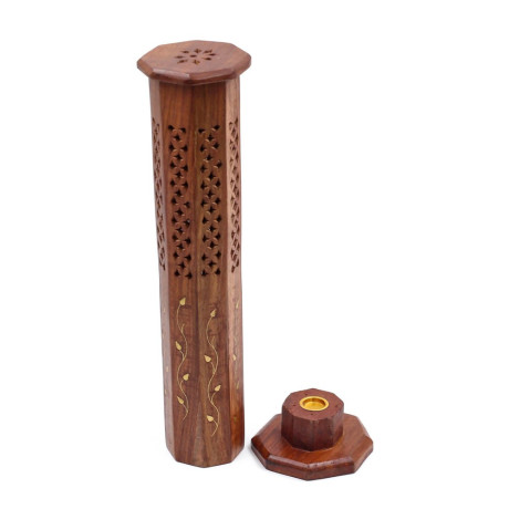 Porte encens vertical en bois sculpté - Porte encens Porte encens vertical en bois sculpté - Porte encens
