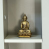 Statue Bouddha assis en laiton - mudra Dhyana - 14 cm