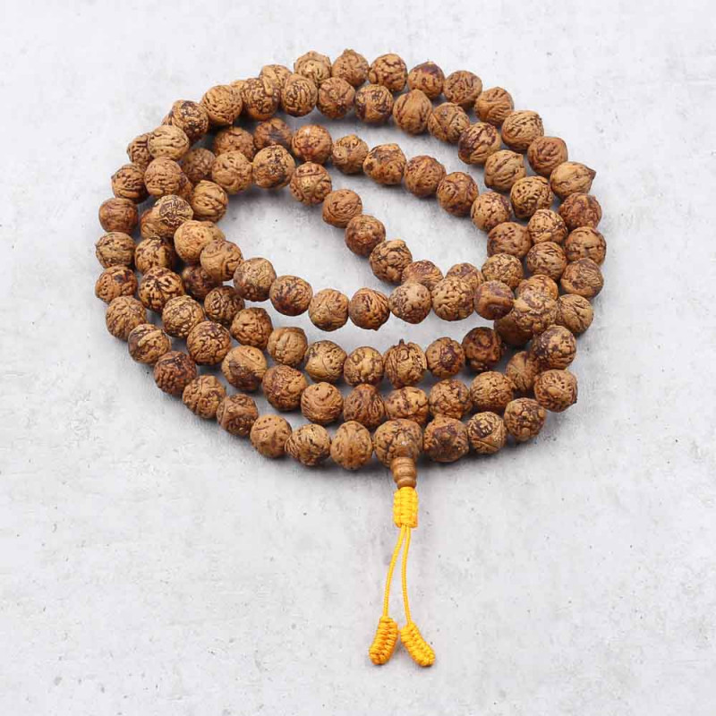 Mâlâ 108 perles en graines de bodhi d'Inde