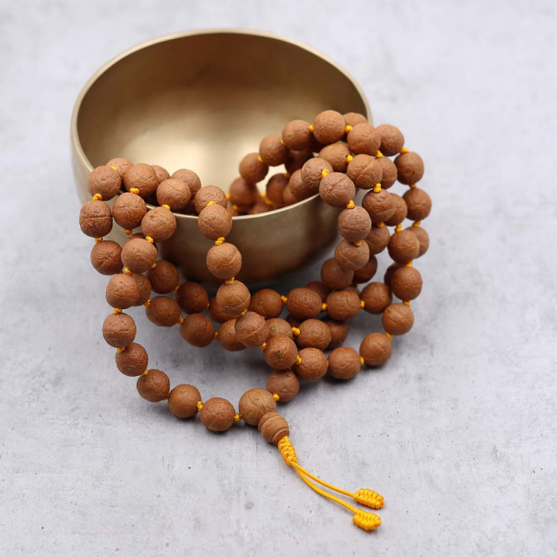 Mala 108 perles en graines de bodhi du Népal