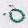 Bracelet de 13 grosses perles en pierre turquoise