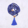 Mala tibétain en pierre lapis-lazuli véritable