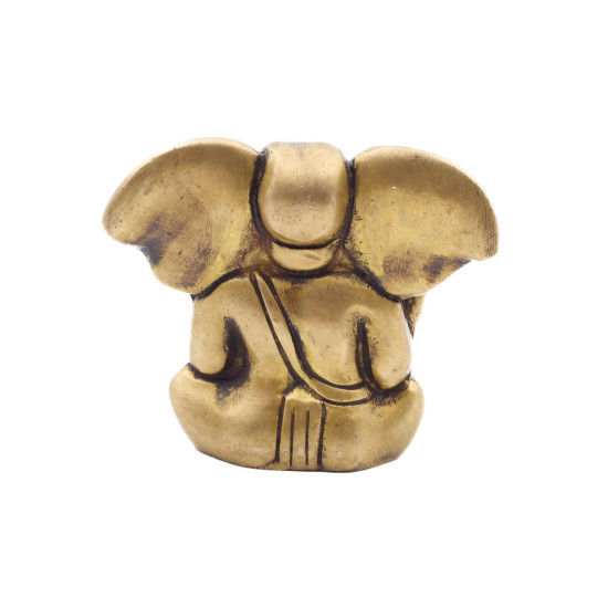 Petite statuette du dieu Ganesh en fonte de laiton