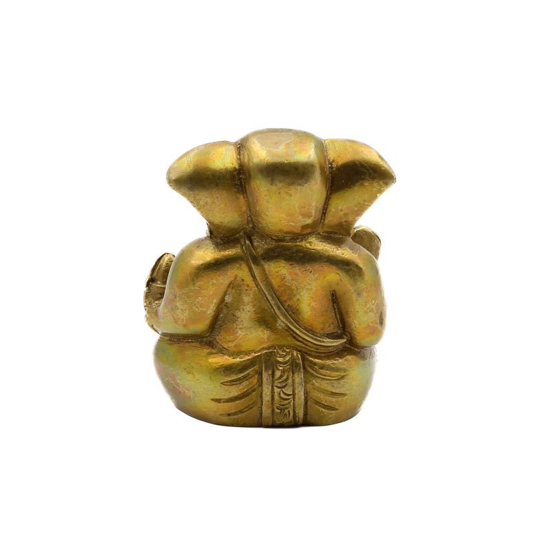 Statuette du dieu hindou Ganesh en laiton - 7 cm